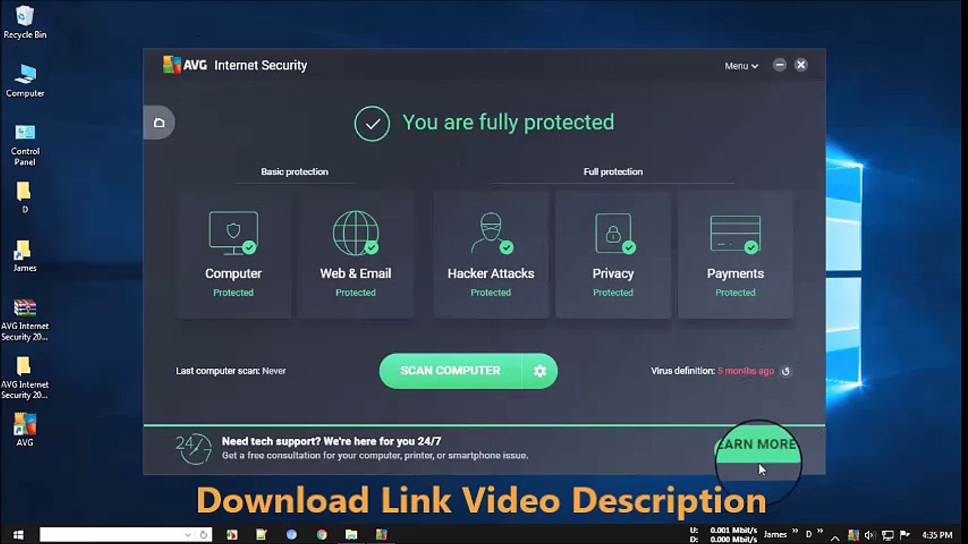 serial avg internet security 2019